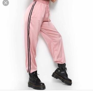 I am gia pink satin pants